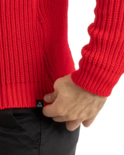 Maglioncino Uomo Girocollo Maglia Inglese Basic Rosso M2753A