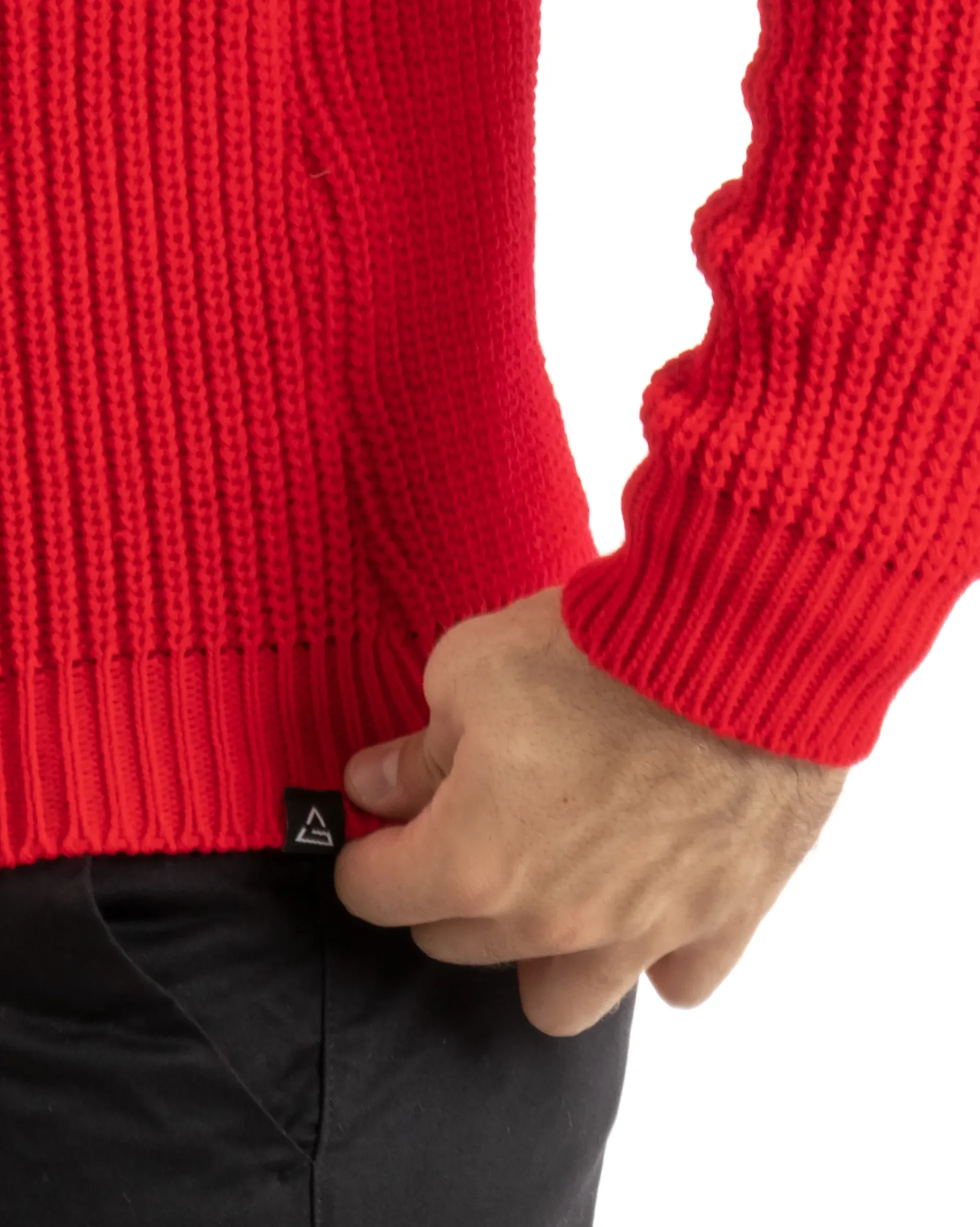 Maglioncino Uomo Girocollo Maglia Inglese Basic Rosso M2753A