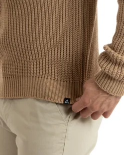 Maglioncino Uomo Girocollo Maglia Inglese Basic Camel M2756A
