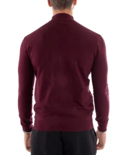 Maglioncino Uomo Maglia Mezzo Collo Sottogiacca Bordeaux M2565A