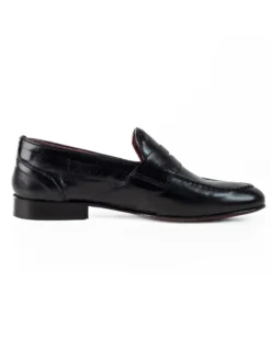 Mocassini College Uomo Con Bendina Scarpe Classiche Ecopelle Eleganti Cerimonia Suola Di Cuoio Con Ovalino Antiscivolo Casual Nero GIOSAL-S1274A