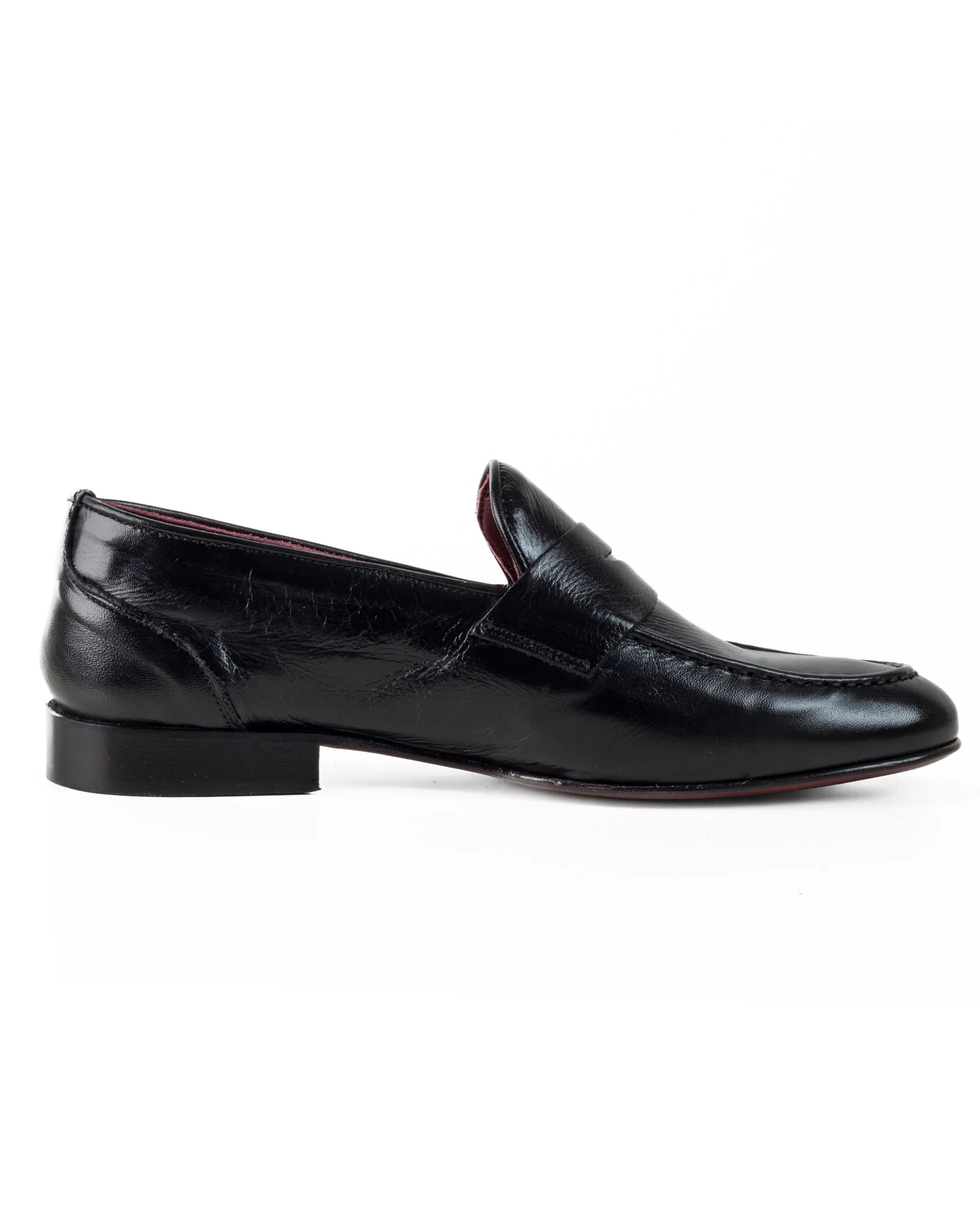 Mocassini College Uomo Con Bendina Scarpe Classiche Ecopelle Eleganti Cerimonia Suola Di Cuoio Con Ovalino Antiscivolo Casual Nero GIOSAL-S1274A