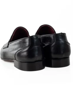 Mocassini College Uomo Con Bendina Scarpe Classiche Ecopelle Eleganti Cerimonia Suola Di Cuoio Con Ovalino Antiscivolo Casual Nero GIOSAL-S1274A