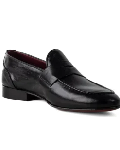 Mocassini College Uomo Con Bendina Scarpe Classiche Ecopelle Eleganti Cerimonia Suola Di Cuoio Con Ovalino Antiscivolo Casual Nero GIOSAL-S1274A