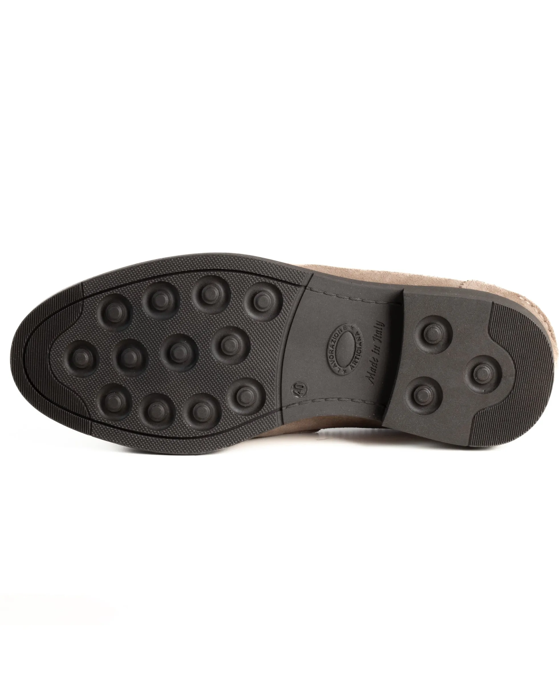Mocassini College Uomo Scarpe Camoscio Eleganti Cerimonia Suola Di Gomma Casual Beige GIOSAL-S1291A