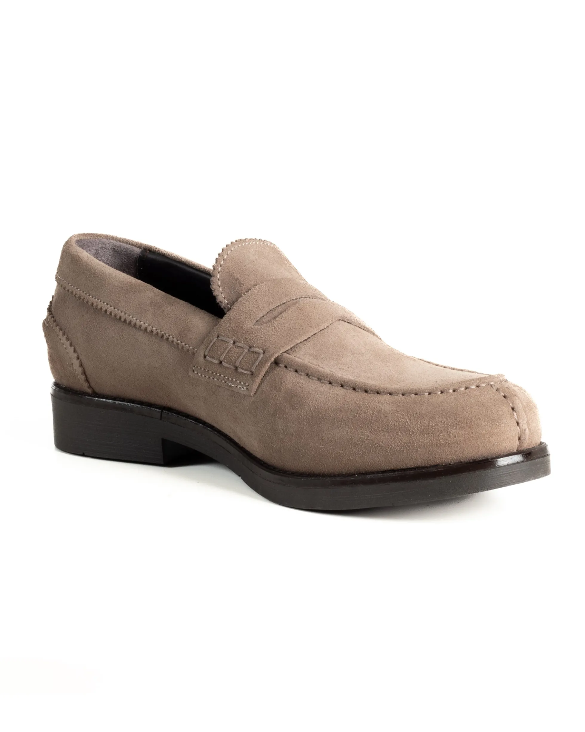 Mocassini College Uomo Scarpe Camoscio Eleganti Cerimonia Suola Di Gomma Casual Beige GIOSAL-S1291A