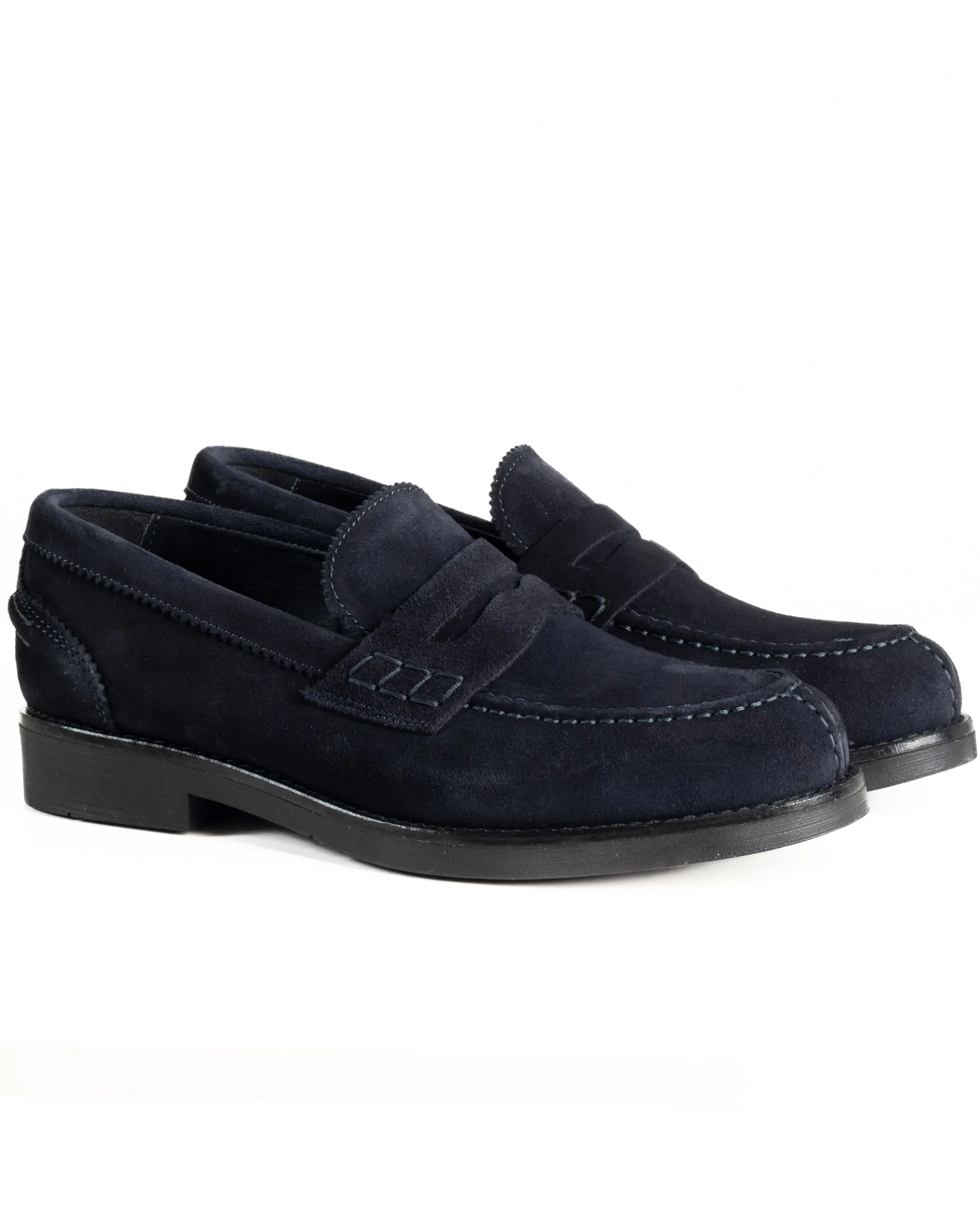 Mocassini College Uomo Scarpe Camoscio Eleganti Cerimonia Suola Di Gomma Casual Blu GIOSAL-S1290A