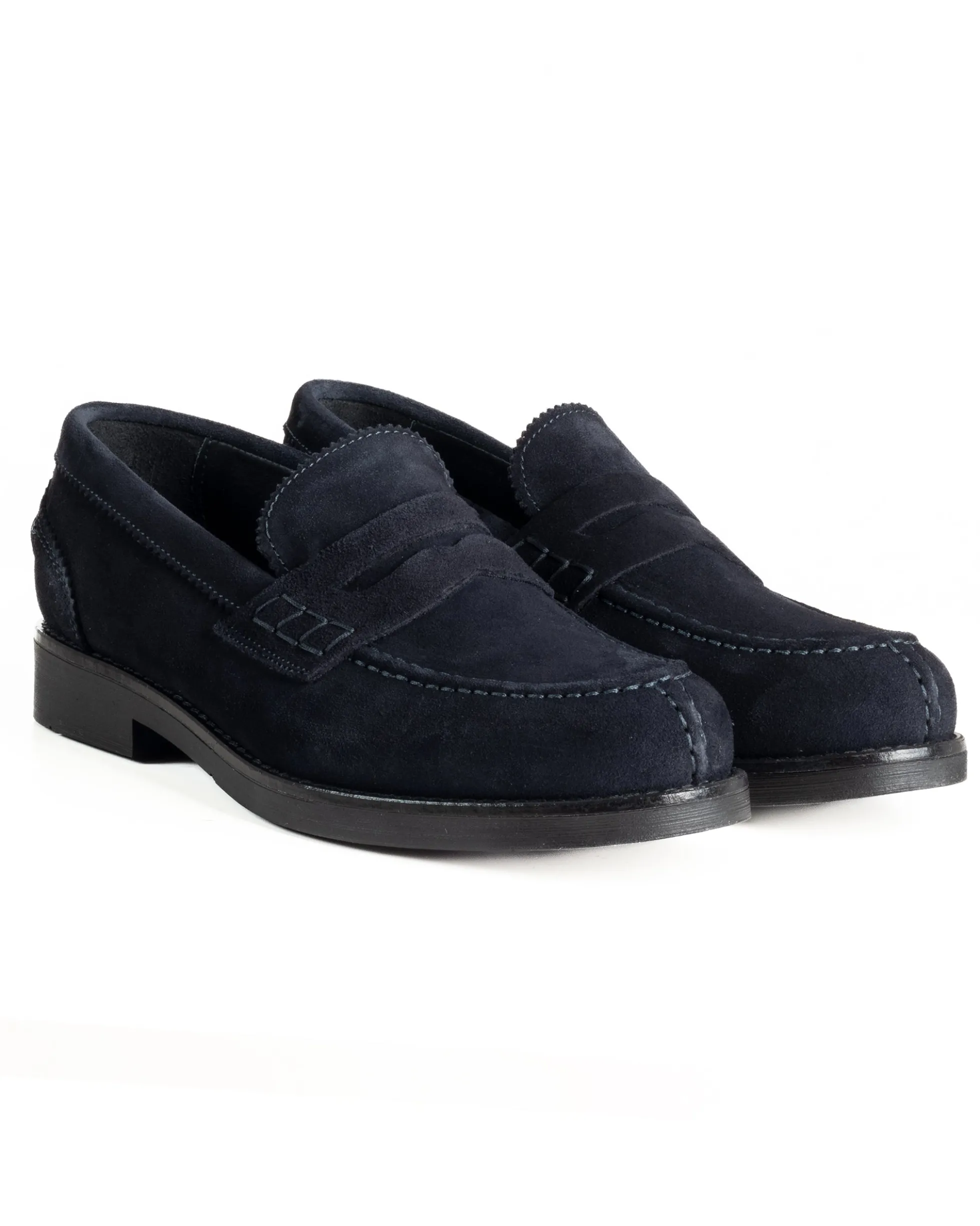 Mocassini College Uomo Scarpe Camoscio Eleganti Cerimonia Suola Di Gomma Casual Blu GIOSAL-S1290A