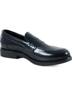 Mocassini College Uomo Scarpe Ecopelle Abrasivate Eleganti Cerimonia Suola Di Gomma Casual Blu GIOSAL-S1284A