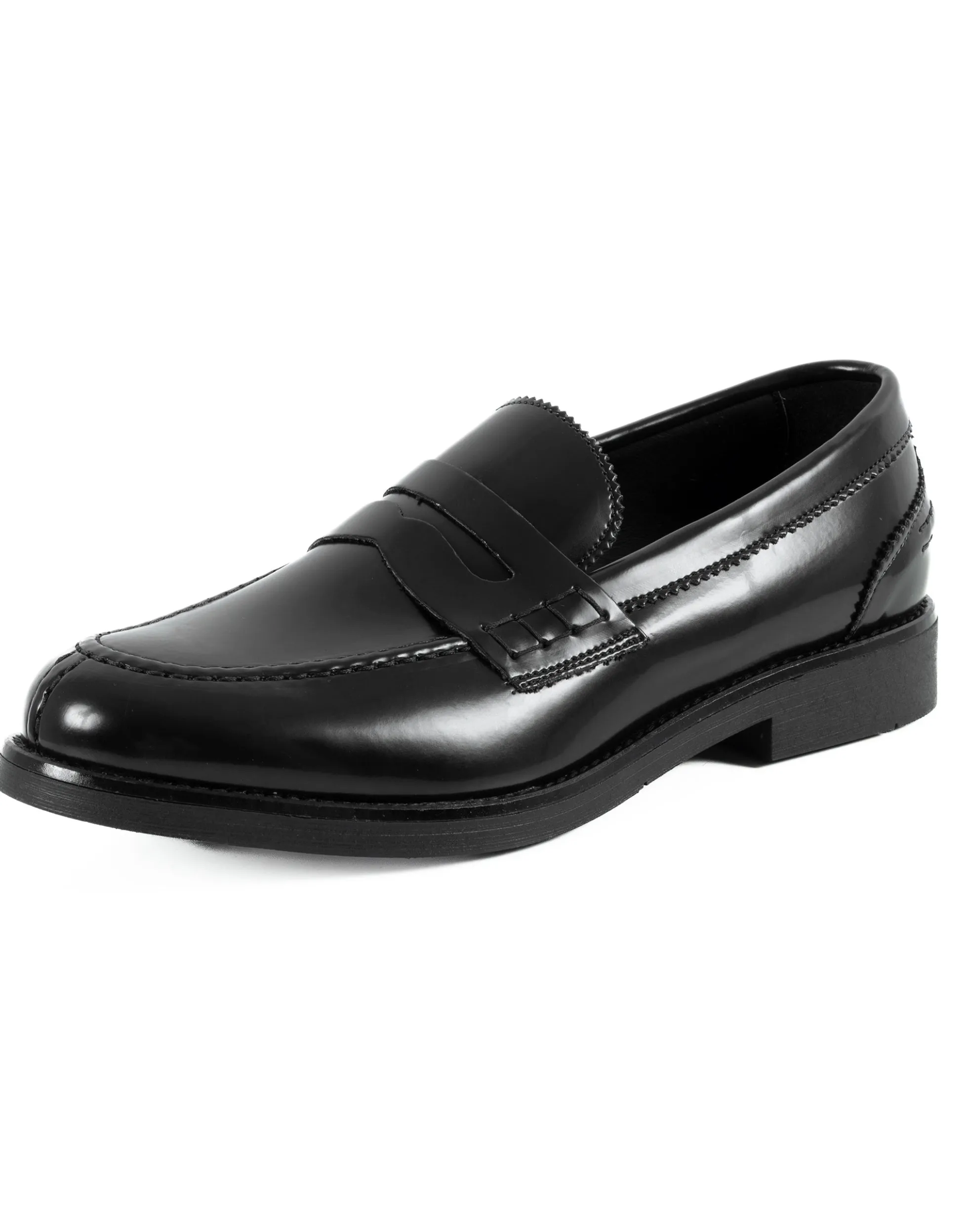 Mocassini College Uomo Scarpe Ecopelle Abrasivate Eleganti Cerimonia Suola Di Gomma Casual Nero GIOSAL-S1283A