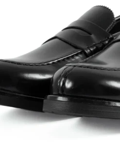 Mocassini College Uomo Scarpe Ecopelle Abrasivate Eleganti Cerimonia Suola Di Gomma Casual Nero GIOSAL-S1283A