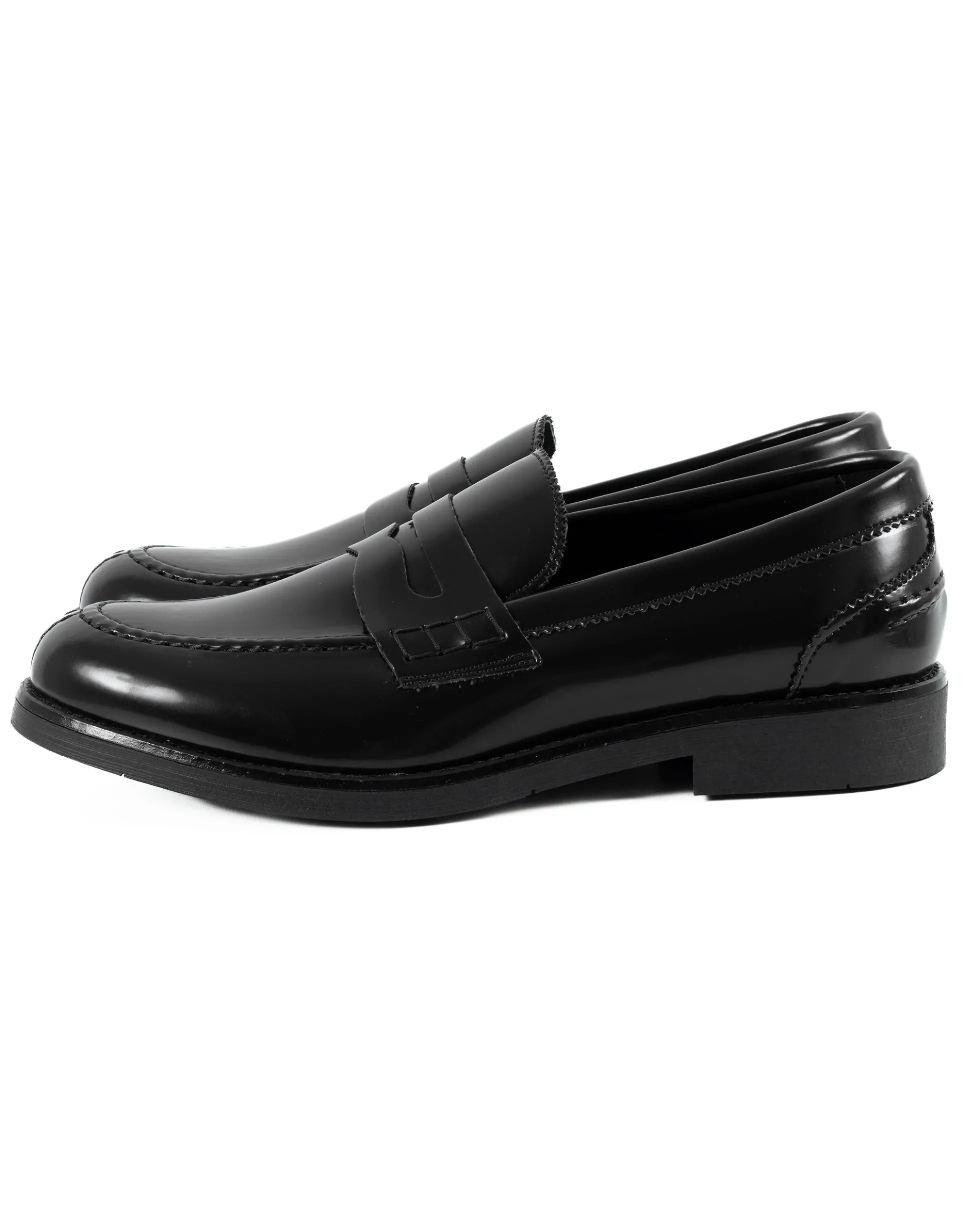 Mocassini College Uomo Scarpe Ecopelle Abrasivate Eleganti Cerimonia Suola Di Gomma Casual Nero GIOSAL-S1283A