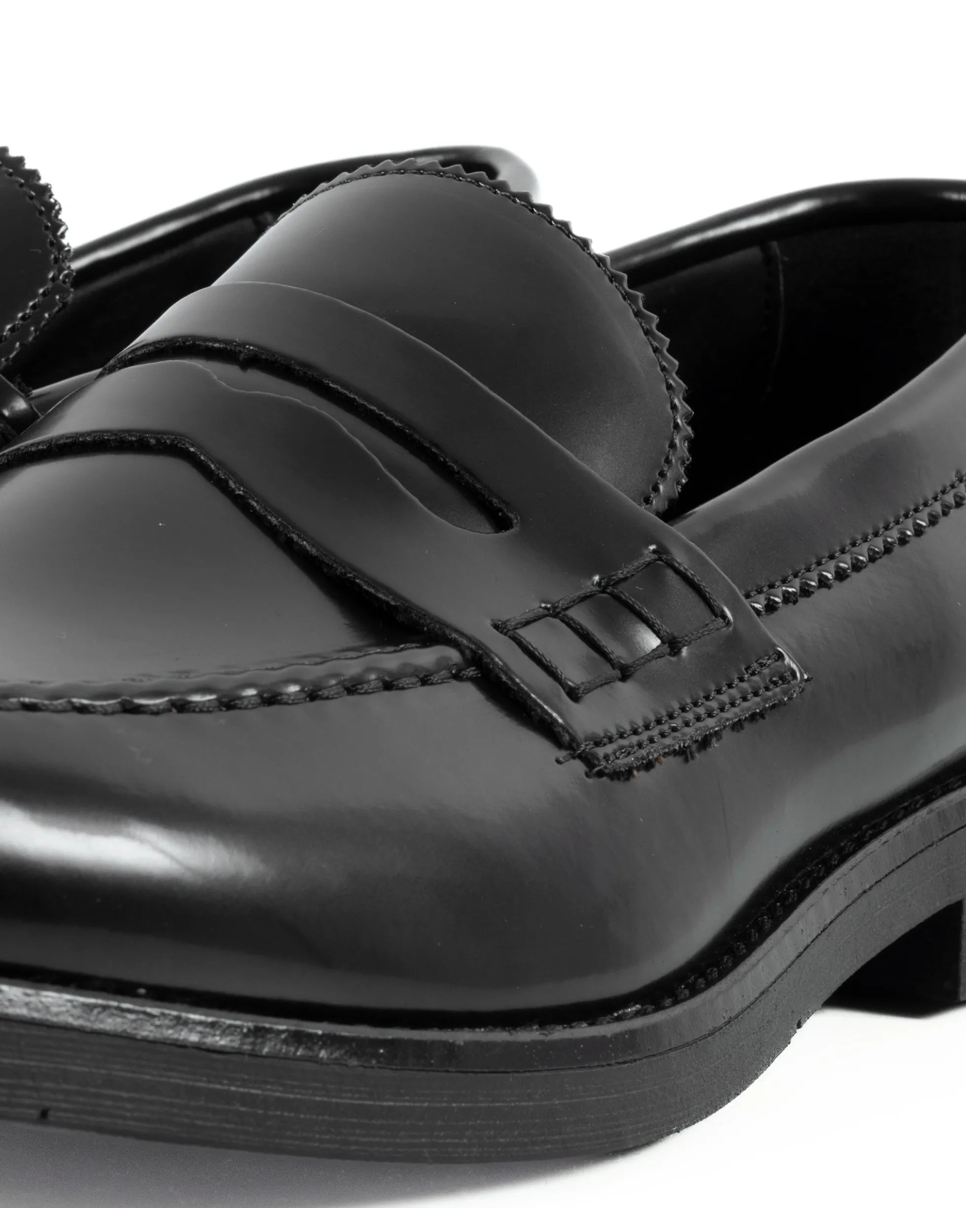 Mocassini College Uomo Scarpe Ecopelle Abrasivate Eleganti Cerimonia Suola Di Gomma Casual Nero GIOSAL-S1283A
