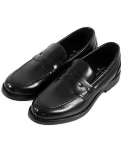 Mocassini College Uomo Scarpe Ecopelle Abrasivate Eleganti Cerimonia Suola Di Gomma Casual Nero GIOSAL-S1283A