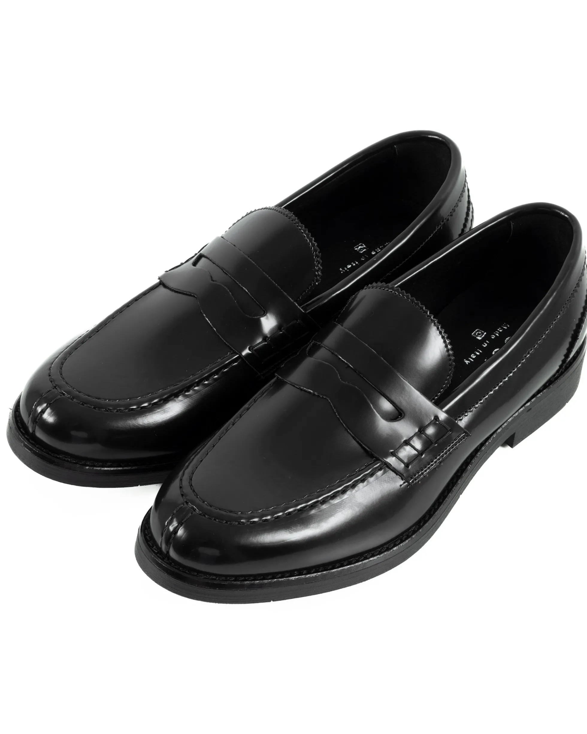 Mocassini College Uomo Scarpe Ecopelle Abrasivate Eleganti Cerimonia Suola Di Gomma Casual Nero GIOSAL-S1283A