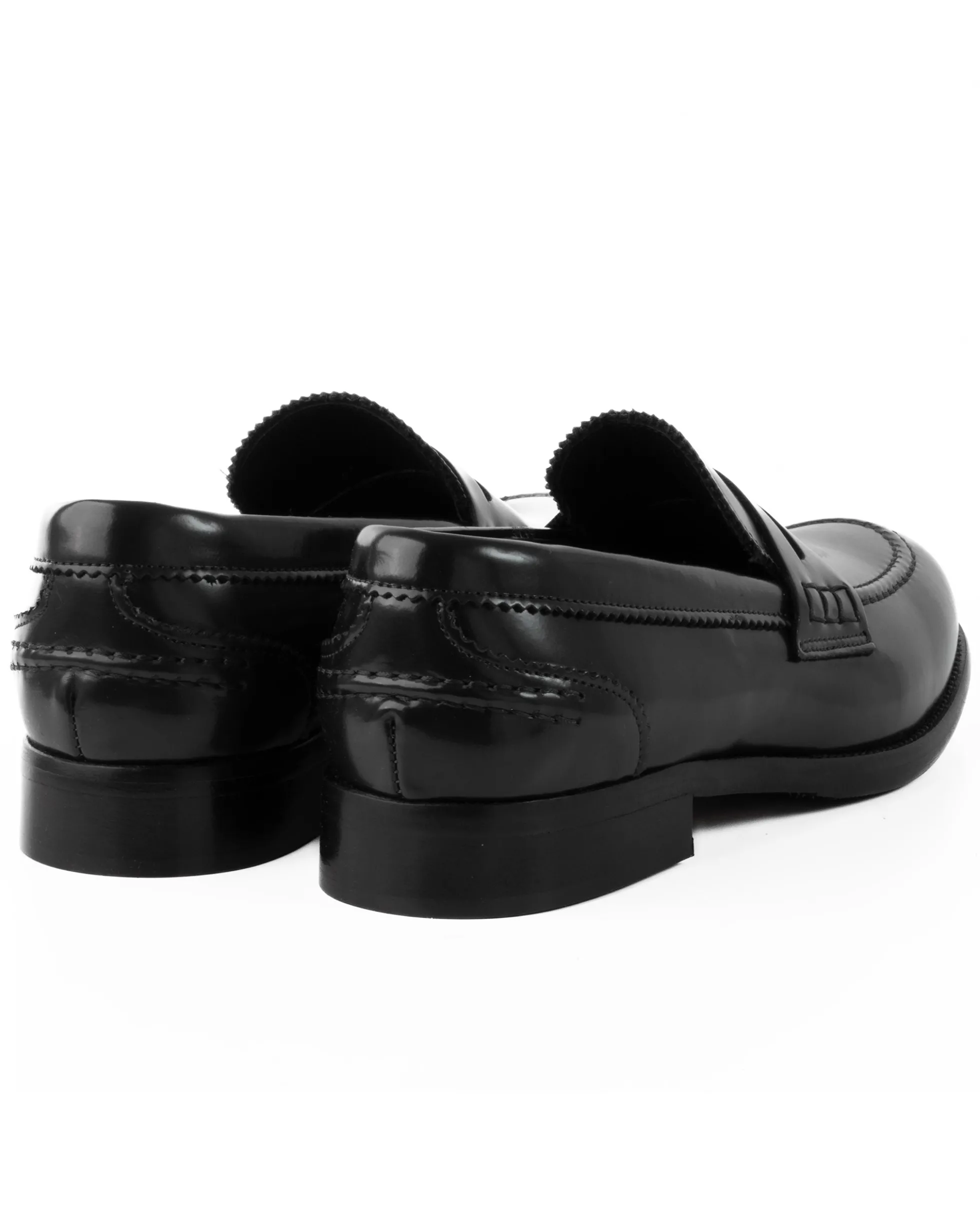 Mocassini College Uomo Scarpe Ecopelle Abrasivate Eleganti Cerimonia Suola Di Cuoio Casual Nero GIOSAL-S1260A