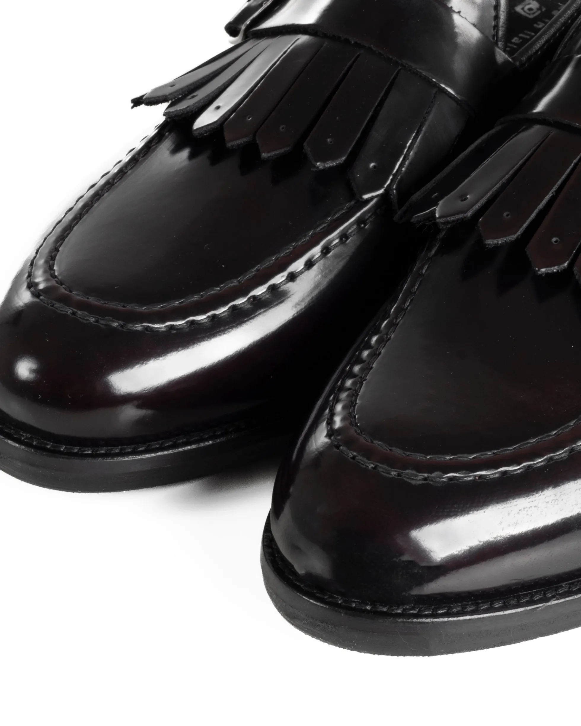 Mocassini Uomo Con Fibbia Frangia Scarpe Eleganti Ecopelle Abrasivate Cerimonia Suola Di Cuoio Casual Bordeaux GIOSAL-S1296A