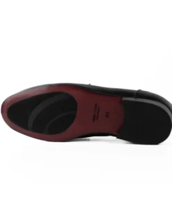 Mocassini Uomo Con Fibbie Morsetto Scarpe Ecopelle Eleganti Pelle Vitello Cerimonia Suola Di Cuoio Con Ovalino Antiscivolo Casual Nero GIOSAL-S1269A