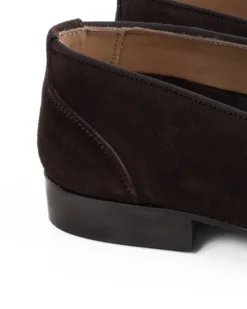 Mocassini Uomo Con Nappine Scarpe CamoscMocassini uomo con nappine scarpe camoscio eleganti cerimonia pelle scamosciata suola di cuoio con ovalino antiscivolo casual marrone GIOSAL-S1267A