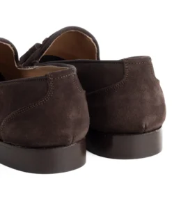 Mocassini Uomo Con Nappine Scarpe CamoscMocassini uomo con nappine scarpe camoscio eleganti cerimonia pelle scamosciata suola di cuoio con ovalino antiscivolo casual marrone GIOSAL-S1267A