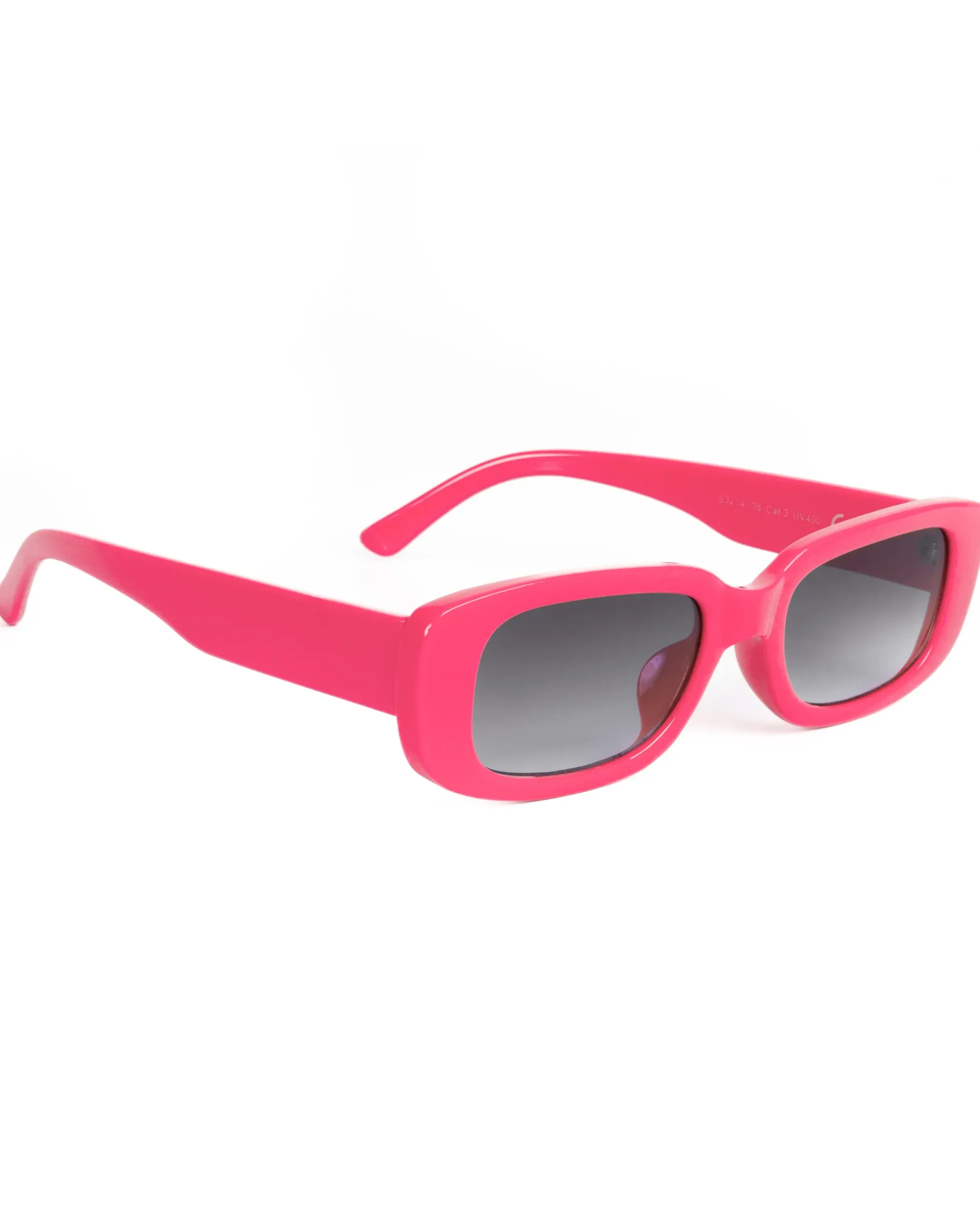 Occhiali da Sole Uomo Donna Unisex Casual Sunglasses Lenti Nero Squadrate Rosa Fluo GIOSAL-OC1062A