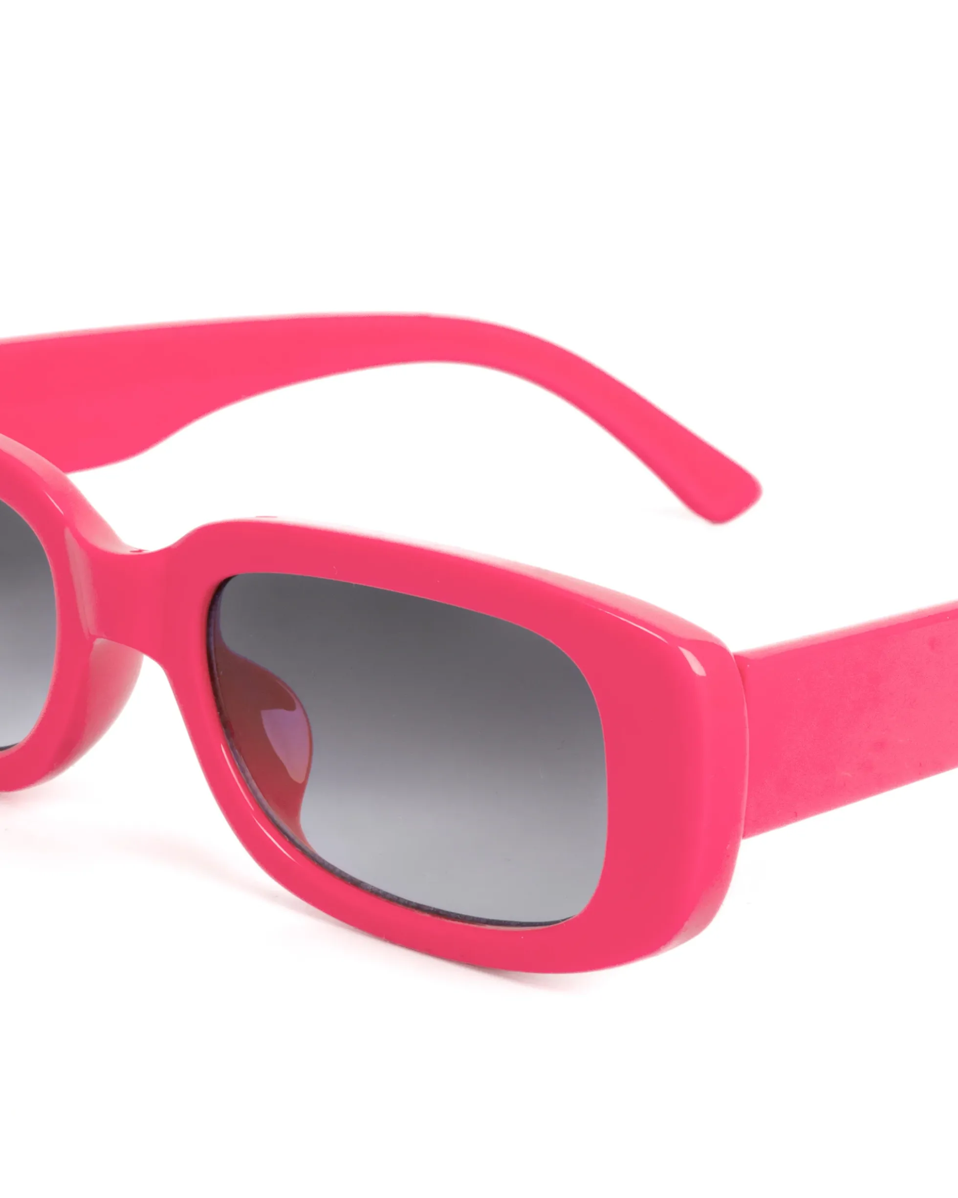 Occhiali da Sole Uomo Donna Unisex Casual Sunglasses Lenti Nero Squadrate Rosa Fluo GIOSAL-OC1062A