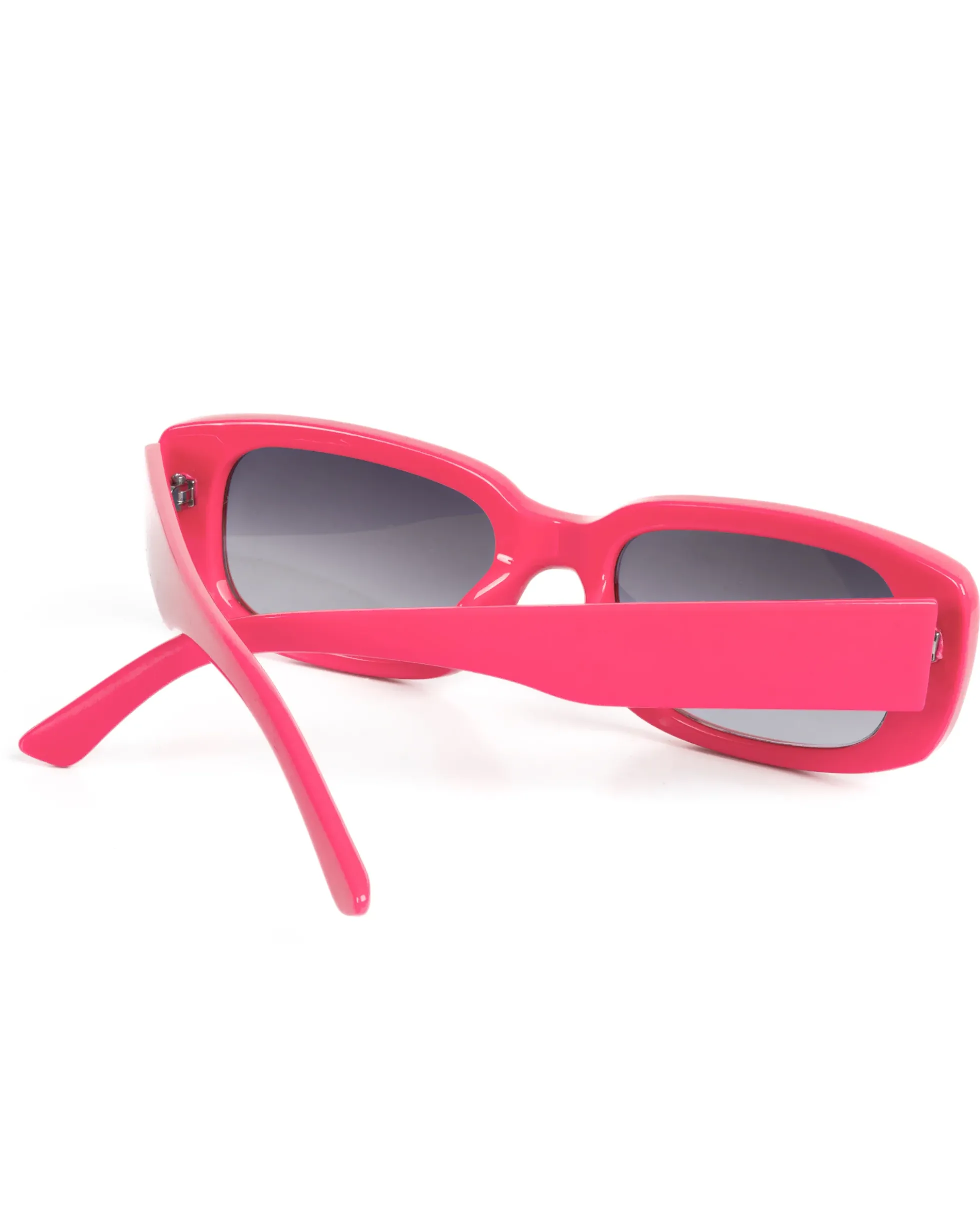 Occhiali da Sole Uomo Donna Unisex Casual Sunglasses Lenti Nero Squadrate Rosa Fluo GIOSAL-OC1062A