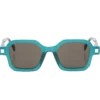 Occhiali da Sole Uomo Unisex Sunglasses Geometrici Squadrati Esclusivi Turchese GIOSAL-OC1086A