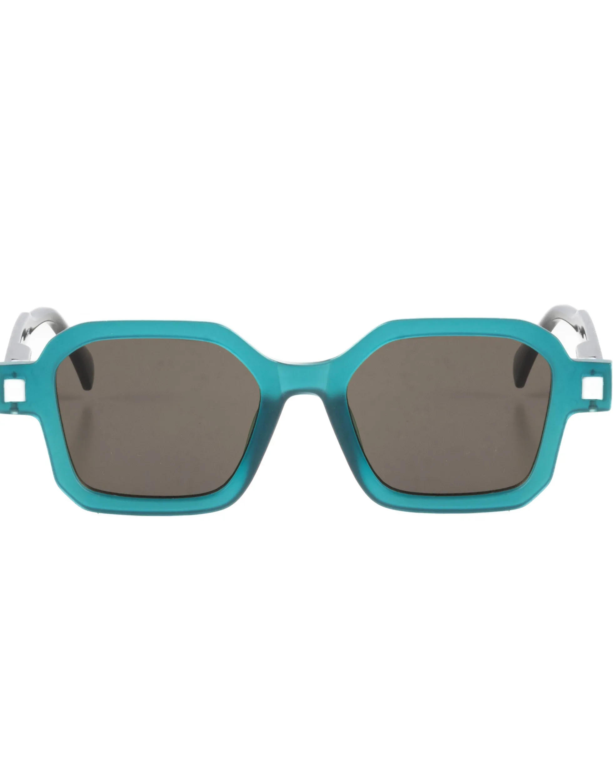 Occhiali da Sole Uomo Unisex Sunglasses Geometrici Squadrati Esclusivi Turchese GIOSAL-OC1086A