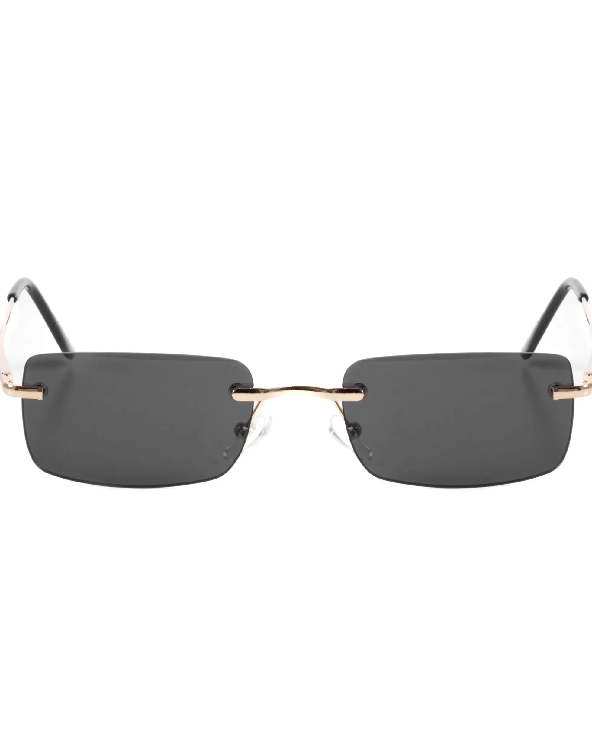 Occhiali da Sole Uomo Unisex Sunglasses Lenti Squadrate Casual Sottili Nero GIOSAL-OC1081A