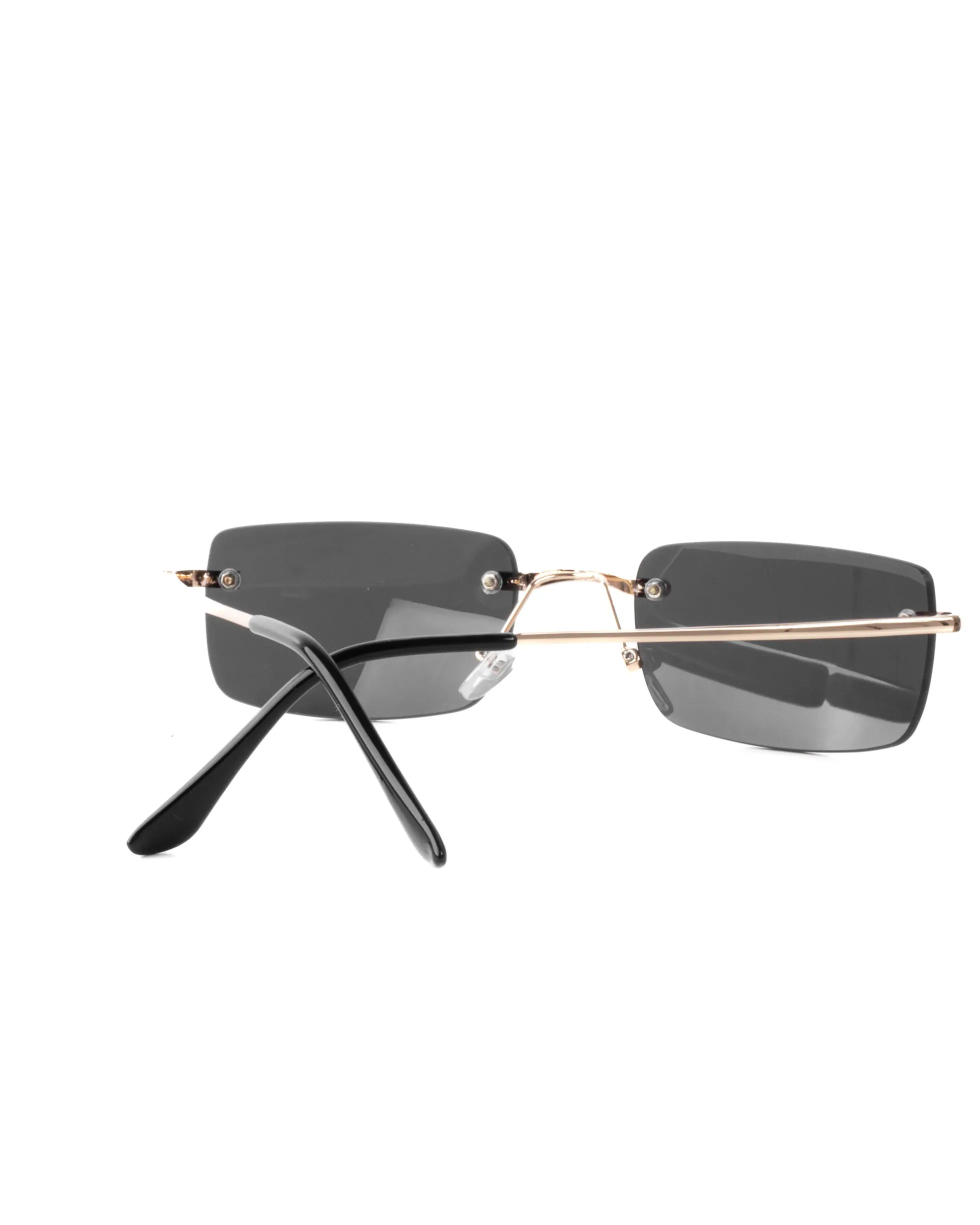 Occhiali da Sole Uomo Unisex Sunglasses Lenti Squadrate Casual Sottili Nero GIOSAL-OC1081A