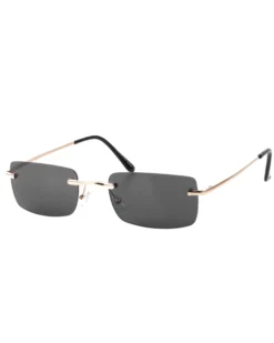 Occhiali da Sole Uomo Unisex Sunglasses Lenti Squadrate Casual Sottili Nero GIOSAL-OC1081A