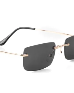 Occhiali da Sole Uomo Unisex Sunglasses Lenti Squadrate Casual Sottili Nero GIOSAL-OC1081A