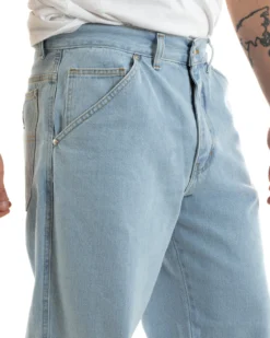 Pantaloni Jeans Uomo Unisex Baggy Denim Chiaro Tasca America Casual GIOSAL-P5756A