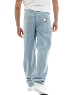 Pantaloni Jeans Uomo Unisex Baggy Denim Chiaro Tasca America Casual GIOSAL-P5756A