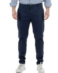 Pantaloni Uomo Cotone Tasche America Blu TCP1010A