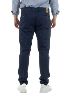 Pantaloni Uomo Cotone Tasche America Blu TCP1010A