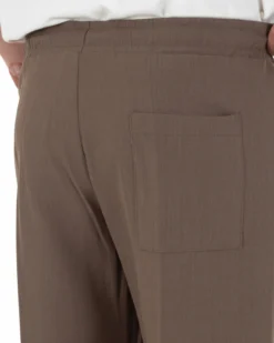 Pantaloni uomo pantalaccio morbido viscosa baggy fondo largo marrone GIOSAL-P6443A