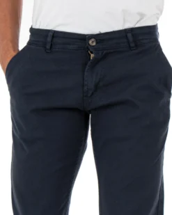 Pantaloni Uomo Slim Cotone Elastico Classico Tasche America Basic Blu GIOSAL-P5002A