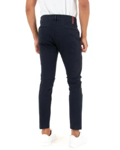 Pantaloni Uomo Tasca America Lungo Classico Slim Blu GIOSAL-P5409A