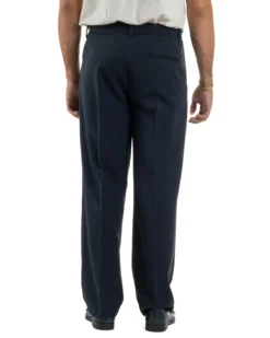Pantaloni Viscosa Uomo Baggy Fondo Ampio Blu P5916A