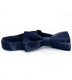 Papillon Farfalla Raso Uomo Cravattino Unisex Accessorio Elegante Cerimonia Casual Basic Blu GIOSAL-CP1063A