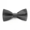 Papillon Farfalla Raso Uomo Unisex Cravattino Grigio Scuro Accessorio Elegante Cerimonia Casual Basic GIOSAL-CP1068A