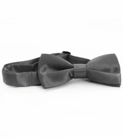 Papillon Farfalla Raso Uomo Unisex Cravattino Grigio Scuro Accessorio Elegante Cerimonia Casual Basic GIOSAL-CP1068A