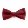 Papillon Farfalla Raso Uomo Unisex Cravattino Bordeaux Accessorio Elegante Cerimonia Casual Basic GIOSAL-CP1059A