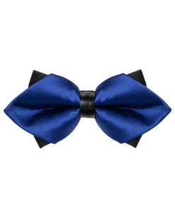 Papillon uomo unisex con punte elegante cerimonia bicolore tinta unita blu royal GIOSAL-CP1155A