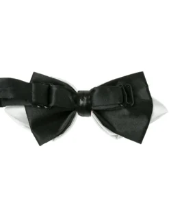 Papillon uomo unisex con punte elegante cerimonia bicolore tinta unita bianco GIOSAL-CP1154A