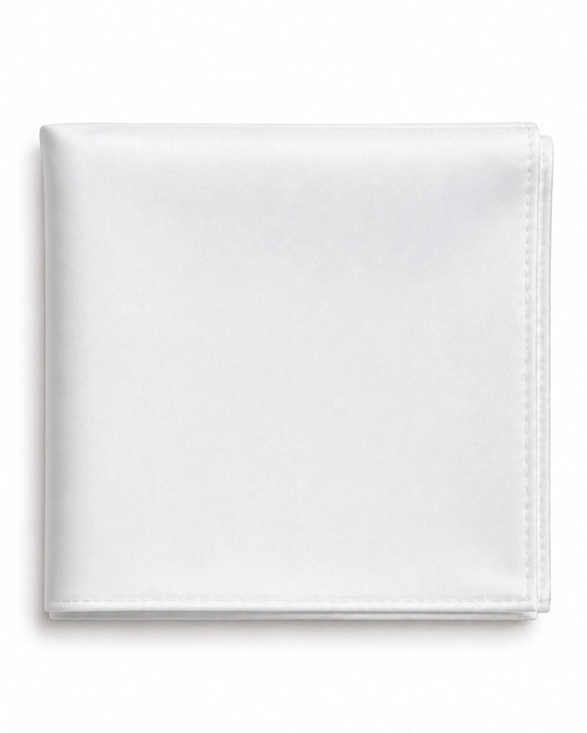 Pochette da taschino uomo unisex fazzoletto satinato tinta unita bianco GIOSAL-FZ1004A