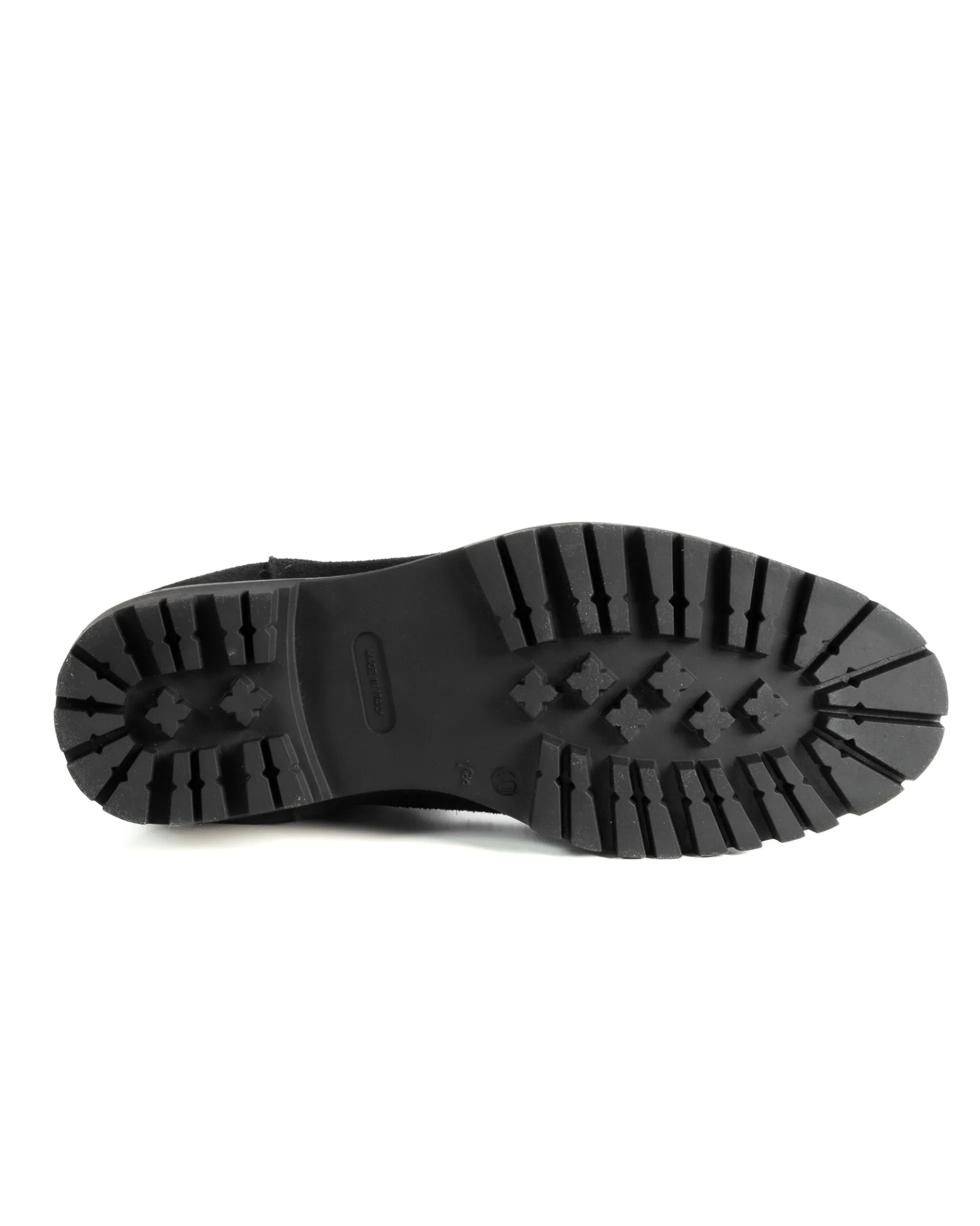 Scarpe Uomo Beatles Stivaletto Chelsea Camoscio Fondo Gomma Roccia Nero GIOSAL-S1300A