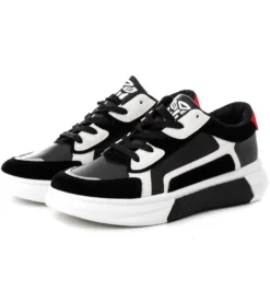 Scarpe Uomo Shoes Sneakers Sportiva Ecopelle Camoscio Nera GIOSAL-S1115A
